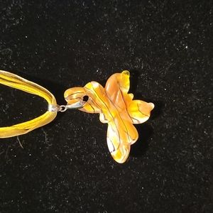Butterfly glass nacklace